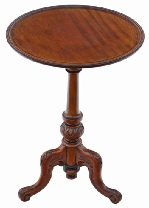 ANTIQUE FINE QUALITY 19TH CENTURY WINE SIDE TABLE MAHOGANY AND WALNUT