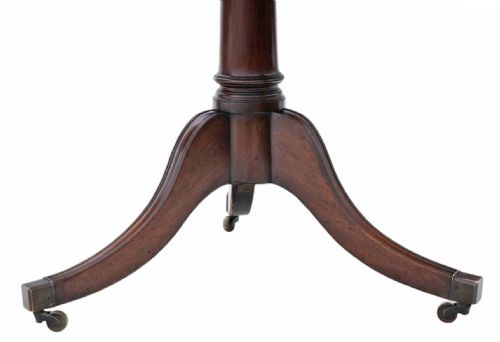ANTIQUE 19TH CENTURY MAHOGANY EXTENDING DINING TABLE TRIPLE PEDESTAL LARGE 11' FINE QUALITY - ADDITIONAL PHOTO 6