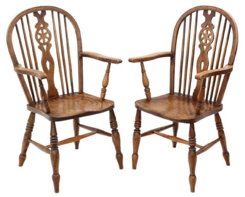 ANTIQUE SET OF 8 6 2 ASH ELM BEECH KITCHEN DINING CHAIRS C1910 - ADDITIONAL PHOTO 5
