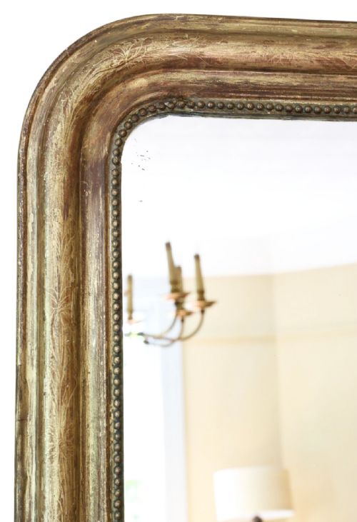 fig 1. 19th Century Antique Overmantle Wall Mirror – Large Gilt Gold Frame Mirror for Vintage Interiors