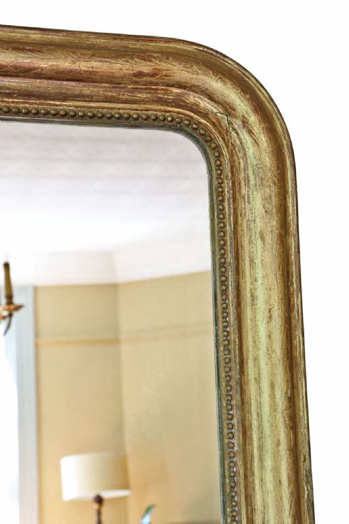 fig 2. 19th Century Antique Overmantle Wall Mirror – Large Gilt Gold Frame Mirror for Vintage Interiors