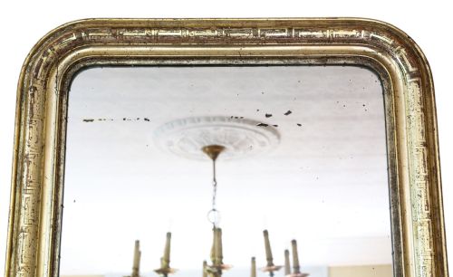 ANTIQUE GILT OVERMANTLE WALL MIRROR LARGE 19TH CENTURY GOLD FRAME VINTAGE STATEMENT PIECE - ADDITIONAL PHOTO 6