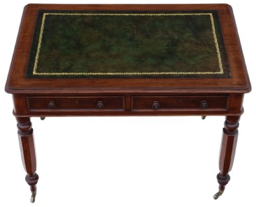 ANTIQUE 19TH CENTURY MAHOGANY WRITING TABLE FINE QUALITY - ADDITIONAL PHOTO 1