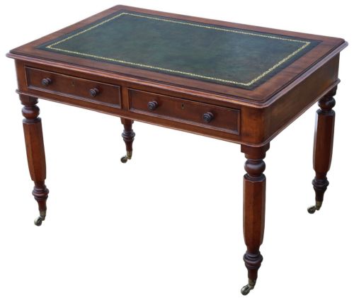 ANTIQUE 19TH CENTURY MAHOGANY WRITING TABLE FINE QUALITY - ADDITIONAL PHOTO 4