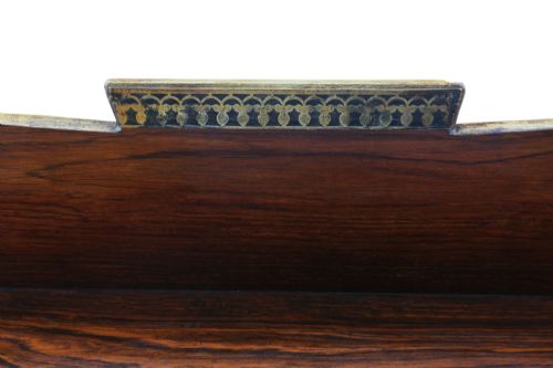 ANTIQUE 19TH CENTURY FINE QUALITY ROSEWOOD WATERFALL BOOKCASE SHELVES - ADDITIONAL PHOTO 5