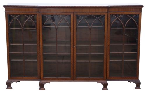 fig 2. Antique C1910 Fine Quality Mahogany Astral Glazed Bookcase with Adjustable Display Shelves