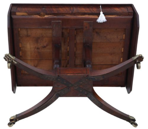 ANTIQUE C1825 REGENCY MAHOGANY PEDESTAL SOFA TABLE FINE QUALITY 19TH CENTURY TABLE - ADDITIONAL PHOTO 9