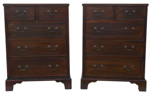 Antique C.1900 Mahogany Pair of Bedside Tables – Fine Quality Nightstands