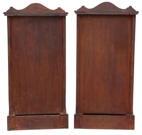 ANTIQUE C1910 PAIR OF RED WALNUT BEDSIDE TABLES FINE QUALITY NIGHTSTANDS - ADDITIONAL PHOTO 6