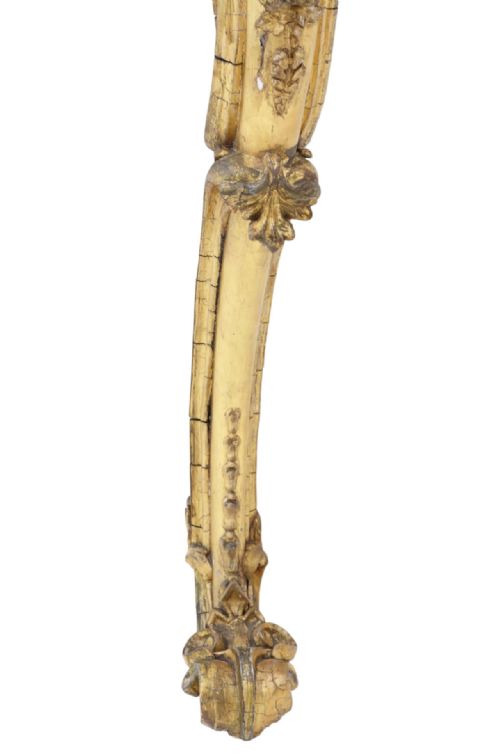 ANTIQUE 19TH CENTURY LARGE GILT AND MARBLE HALL CONSOLE TABLE FINE QUALITY - ADDITIONAL PHOTO 3