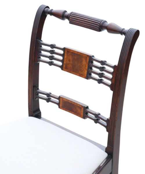 ANTIQUE REVIVAL SET OF 8 REGENCY MAHOGANY DINING CHAIRS 6 2 CARVERS HIGH QUALITY BY THOMAS CLARKSON SONS - ADDITIONAL PHOTO 7