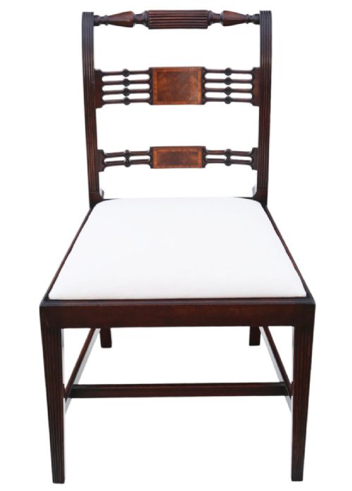 ANTIQUE REVIVAL SET OF 8 REGENCY MAHOGANY DINING CHAIRS 6 2 CARVERS HIGH QUALITY BY THOMAS CLARKSON SONS - ADDITIONAL PHOTO 8