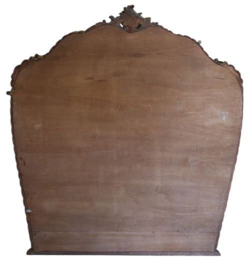LARGE C1920 ANTIQUE GILTWOOD OVERMANTEL WALL MIRROR ORNATE GOLD FRAME STATEMENT PIECE - ADDITIONAL PHOTO 7