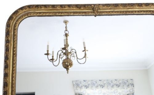 fig 2. Large 19th Century Antique Gilt full height floor Mirror – Gold Vintage Statement Frame London Maker Charles Nosotti