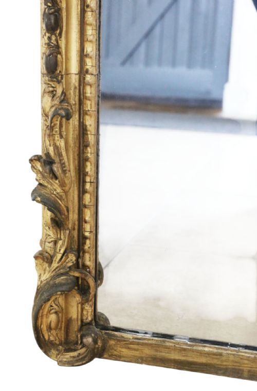 fig 4. Large 19th Century Antique Gilt full height floor Mirror – Gold Vintage Statement Frame London Maker Charles Nosotti