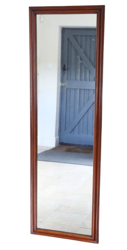 fig 1. Large 19th Century Antique Mahogany Full-Height Floor Mirror – Statement Frame