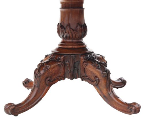 ANTIQUE 19TH CENTURY VICTORIAN ROSEWOOD SERPENTINE LOO BREAKFAST DINING TABLE FINE QUALITY LARGE TILTTOP - ADDITIONAL PHOTO 4