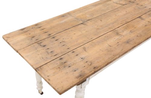 fig 3. Antique Large Long Pine Refectory Dining Table – Kitchen Farmhouse Table c.1900