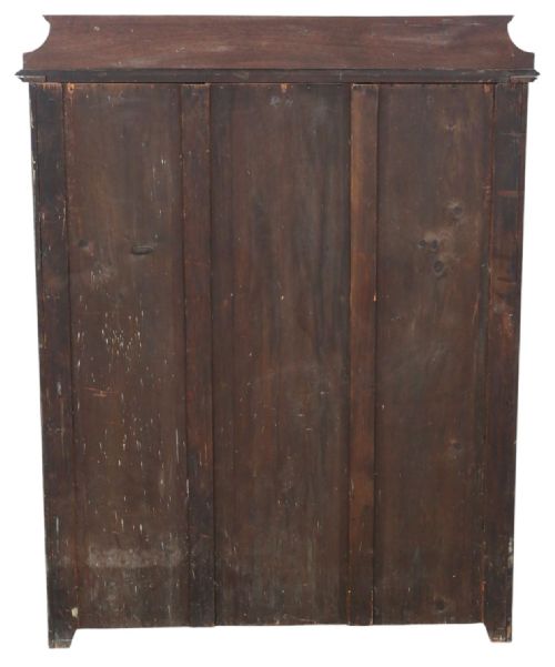 ANTIQUE C1900 FINE QUALITY WALNUT BOOKCASE ADJUSTABLE DISPLAY SHELVES - ADDITIONAL PHOTO 6