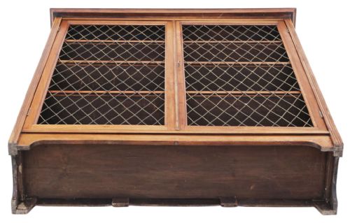 ANTIQUE C1900 FINE QUALITY WALNUT BOOKCASE ADJUSTABLE DISPLAY SHELVES - ADDITIONAL PHOTO 7