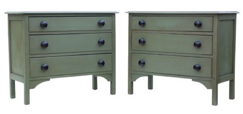 Antique C.1900 Pair of Georgian Revival Painted Chests of Drawers – Fine Quality Furniture