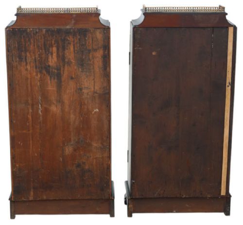 ANTIQUE PAIR OF 19TH CENTURY PAINTED PIER CABINETS BOOKCASES FINE QUALITY DISPLAY FURNITURE - ADDITIONAL PHOTO 7
