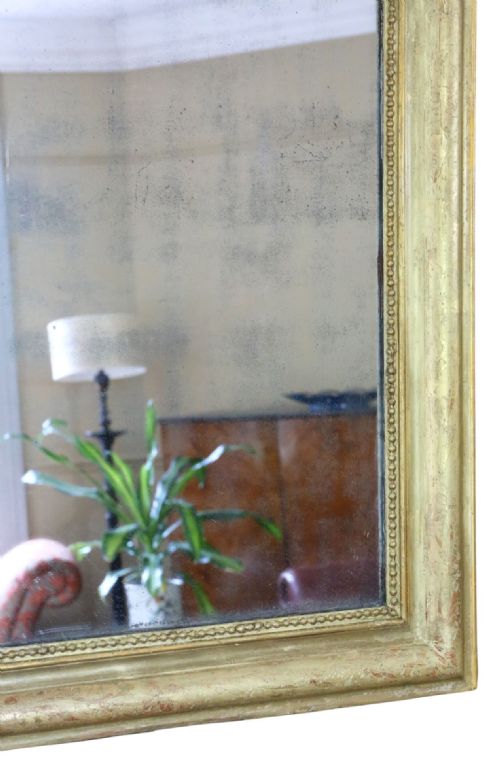 fig 3. Antique 19th Century Large Gilt Overmantel Wall Mirror – Decorative Gold Statement Frame