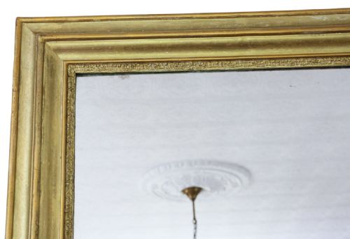 fig 2. Large 19th Century Antique Gilt Overmantel Wall Mirror – Ornate Gold Vintage Statement Frame