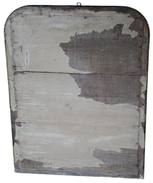 ANTIQUE 19TH CENTURY GILT OVERMANTEL WALL MIRROR ORNATE VINTAGE GOLD FRAME - ADDITIONAL PHOTO 4