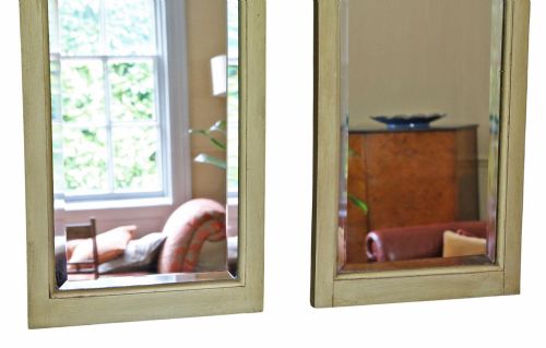fig 2. Antique c.1910 Pair of Large Gilt Full-Height Dressing Wall Mirrors – Ornate Vintage Gold Frames