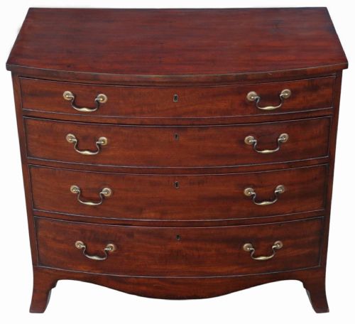 fig 1. Antique Late 18th / Early 19th Century Georgian Mahogany Chest of Drawers c.1800 – Fine Quality