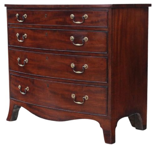 fig 2. Antique Late 18th / Early 19th Century Georgian Mahogany Chest of Drawers c.1800 – Fine Quality