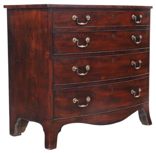fig 3. Antique Late 18th / Early 19th Century Georgian Mahogany Chest of Drawers c.1800 – Fine Quality