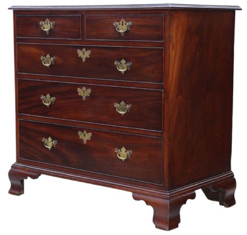 ANTIQUE GEORGIAN MAHOGANY CHEST OF DRAWERS FINE QUALITY LATE 18TH EARLY 19TH CENTURY - ADDITIONAL PHOTO 1