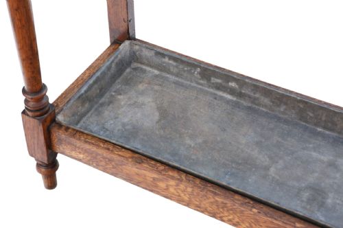 fig 3. Antique Pair of Large Victorian 19th Century Oak Stick & Umbrella Stands – Country House or Hotel Hall