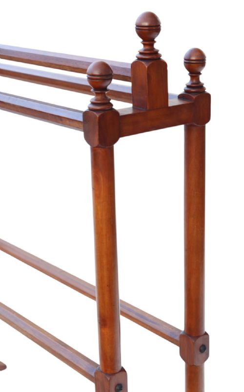 fig 2. Antique C1900 Walnut Towel Rail Stand – Walnut Furniture