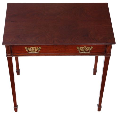 ANTIQUE GEORGIAN REVIVAL MAHOGANY WRITING DESK C18801900 FINE QUALITY TABLE - ADDITIONAL PHOTO 4