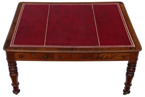 fig 1. Antique c.1840 Large 19th Century Partners Writing Desk – Fine Quality