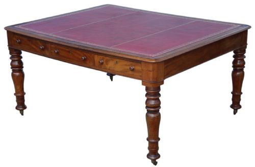 fig 3. Antique c.1840 Large 19th Century Partners Writing Desk – Fine Quality