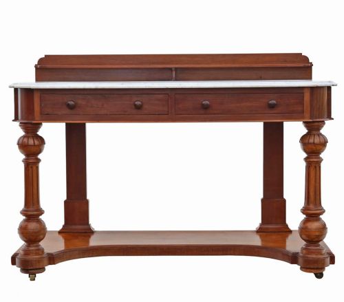 Antique 19th Century Mahogany & Marble Washstand- C.1870
