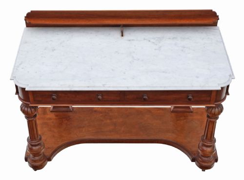 fig 1. Antique 19th Century Mahogany & Marble Washstand- c.1870
