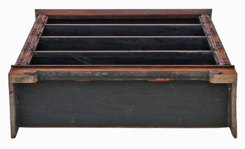 ANTIQUE 19TH CENTURY SOFTWOOD ADJUSTABLE BOOKCASE WITH ROSEWOOD VENEER AND PATINATED MARBLE TOP - ADDITIONAL PHOTO 8