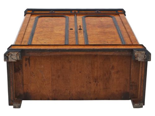 ANTIQUE 19TH CENTURY EBONISED BURR WALNUT CABINET WITH MARBLE TOP - ADDITIONAL PHOTO 6