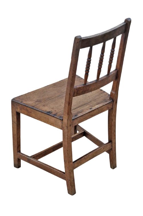 fig 2. Antique 18th Century Set of Four Oak Dining Chairs