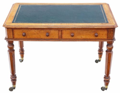 ANTIQUE 19TH CENTURY OAK WRITING DESK TABLE - ADDITIONAL PHOTO 1