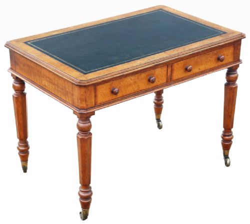 ANTIQUE 19TH CENTURY OAK WRITING DESK TABLE - ADDITIONAL PHOTO 4