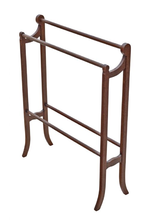 Antique C.1900 Oak Towel Rail Stand – Arts & Crafts, Fine Quality