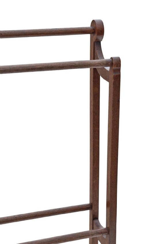 fig 2. Antique c.1900 Oak Towel Rail Stand – Arts & Crafts, Fine Quality