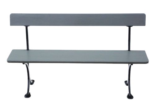 fig 1. Antique c.1900 Painted Pitch Pine & Iron Bench – Quality Garden Furniture