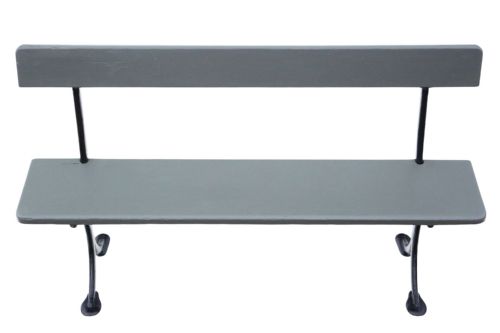fig 2. Antique c.1900 Painted Pitch Pine & Iron Bench – Quality Garden Furniture